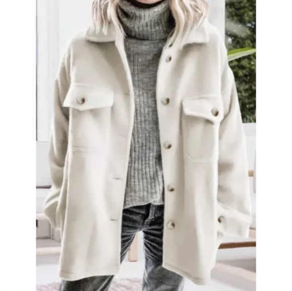 None Jackets & Blazers - 🥂HP🥂💞1 XL left New boutique white baggy shacket